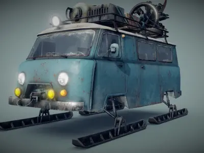 Buchanka Snow Glider Free low-poly 3D model