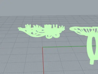 Anello svg file of leaf in shape of flower Free 3D model