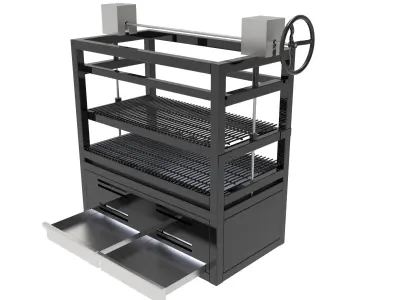 BBQ WITH ELEVATION SYSTEM  3D model