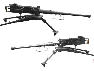 M2 Browning HP 3D model