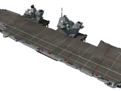 HMS Queen Elizabeth Aircraft Carrier 3D model
