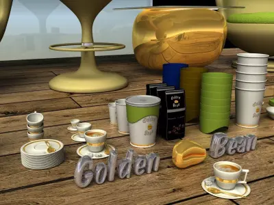 Coffeeshop assets Free 3D model