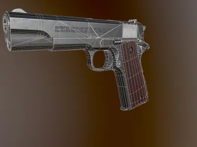 M1911A1 Low-poly 3D model