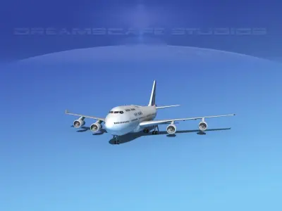 Boeing 747-400 Air France 3D model