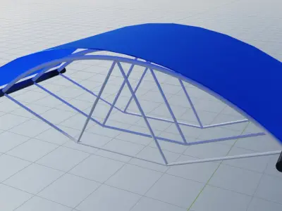 Glazed entrance Canopy 3D model