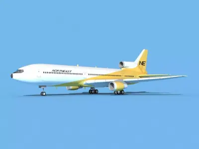 Lockheed L-1011 Northeast 3D model
