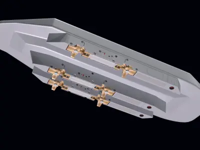 Three-missile launcher 3D model