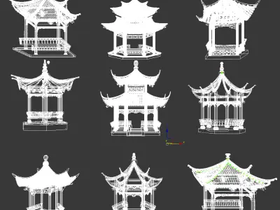 summerhouse Low-poly 3D model