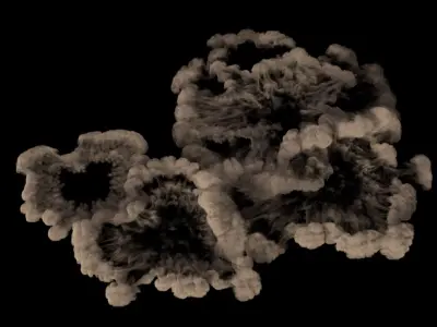 Ground Smoke 1 VDB 3D model