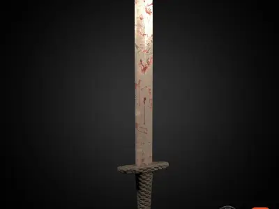 Simple Sword Low-poly 3D model