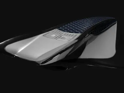 Luxury spaceship Low poly Low-poly 3D model