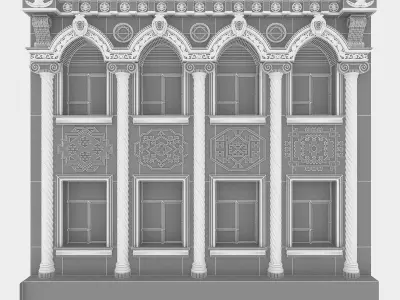 Classic Building Window System 3D model