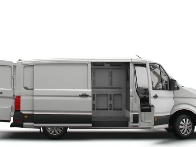 VW Crafter Panel Van L2H1 HQ Interior 2023 3D model