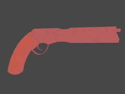 Golliath laser pistol Low-poly 3D model