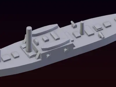 Ironclad Admiral Tamandare 3D print model