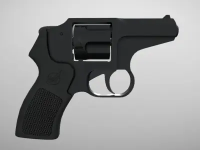 R-92  P-92 Revolver 9x18 mm Low-poly 3D model