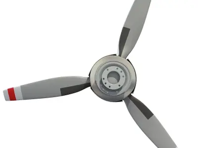 Red Stripe Propeller Blade 3D model