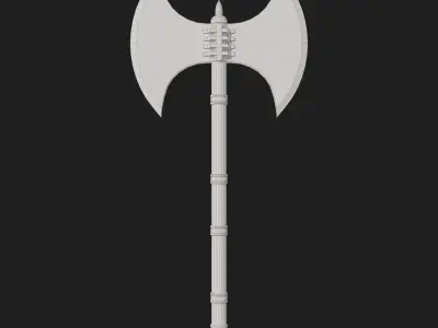 Game ready medieval axe 2  Low-poly 3D model
