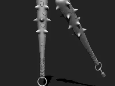 KAWAII - BASEBALL BAT - COMMERCIAL USE - WOLVES STUDIO Low-poly 3D model