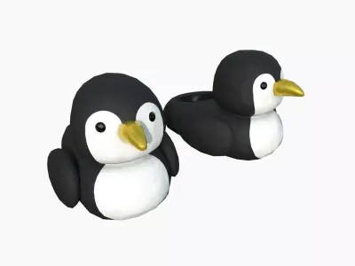 Slippers J01 Penguim Bird - Costume Character Design Low-poly 3D model