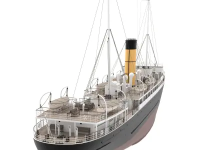 Steam ship 3D model