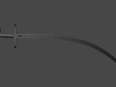 Turkish Sword Low-poly 3D model