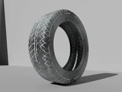 FROZEN TYRE Low-poly 3D model
