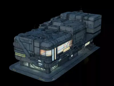 Cyberpunk Building 10 3D model