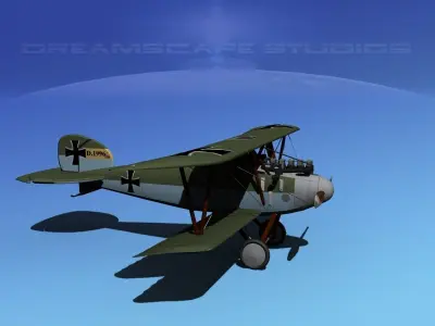 Albatross DIII Fighter 3D model