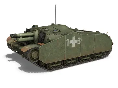 43M Zrinyi II - Hungarian Assault Gun - 1rd Battery 13 3D model