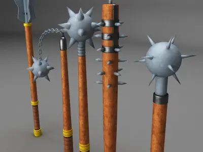 Medieval weapon pack 3D model buy