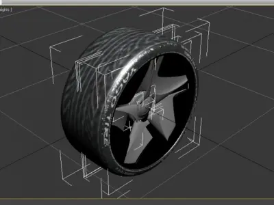 tire with design 3D model