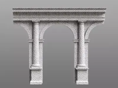 Ancient Wall 2 3D model