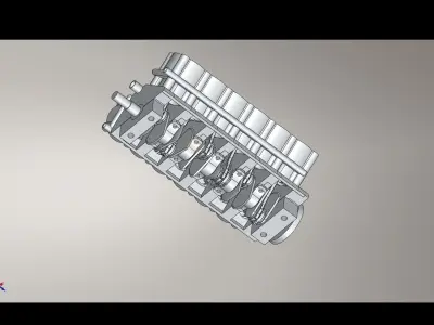 V12 engine Free 3D model