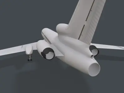 Tupolev Tu-154 Blank With LODs Low-poly 3D model