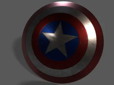 Captain America Shield 3D model