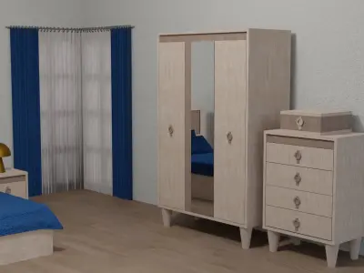 Young Room Set Free 3D model