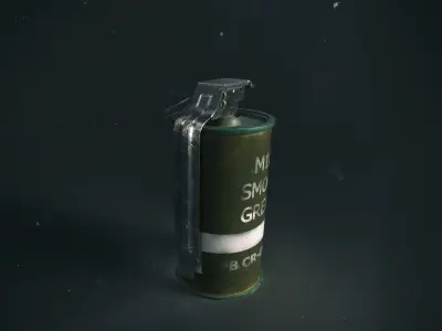 M18 Smoke Grenade game ready arsenal Low-poly 3D model