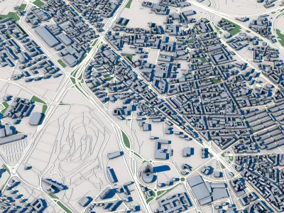 Part of Milan City Italy 2 3D model