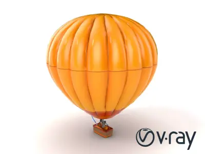 Double-Chambered Hot Air Balloon model pack Low-poly 3D model