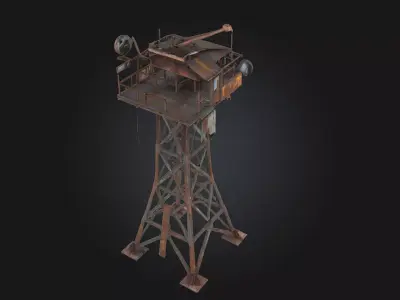 Rusty Watchtower  Sentinel of a Forgotten Era 3D model