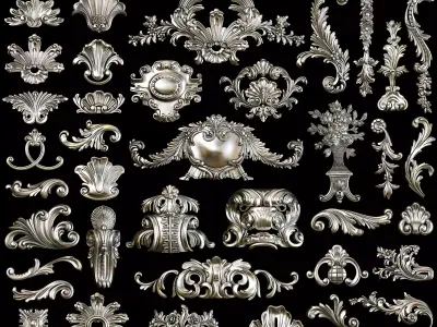 Collection of 40 classic carvings Part 2 3D model