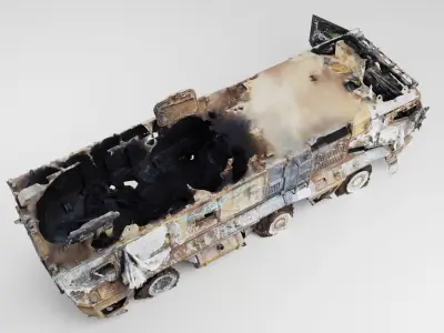 russian KAMAZ-63968 Typhoon-K destroyed by Ukrainian army 3D model
