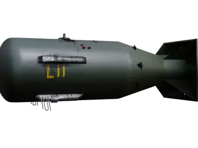 Little Boy Atomic Bomb Low-poly 3D model