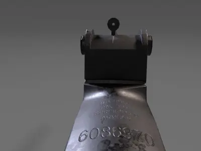 Garand M1 with bayonet lowpoly Low-poly 3D model