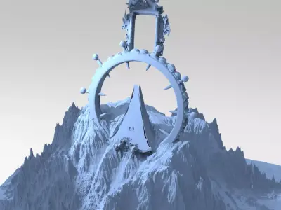 Mount Olympus mountain Temple 6 3D model