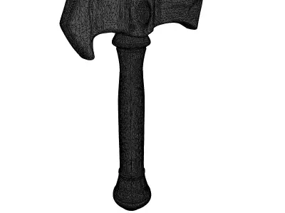Fantasy Forged Battle Axe 3D model