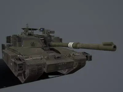 Challenger 2 and challenger 2 TES pack Low-poly 3D model
