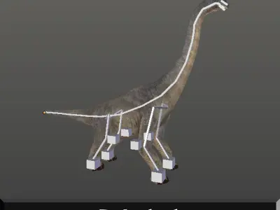 Brachiosaur Low-poly 3D model