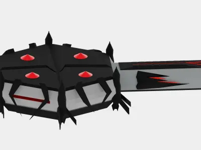 spaceship lowpoly with spacestation Low-poly 3D model